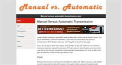 Desktop Screenshot of manualversusautomatic.com